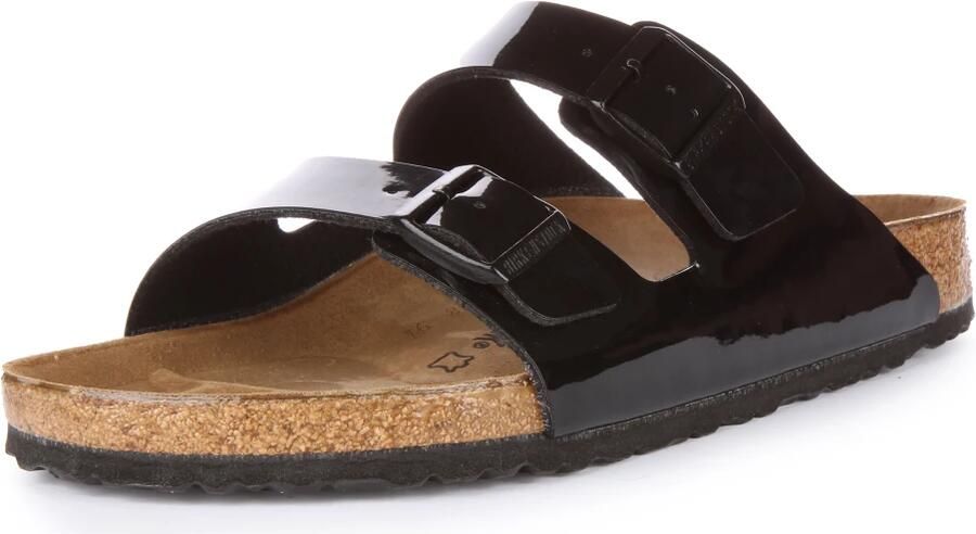 Birkenstock Arizona Slippers Black Patent Narrow fit | Zwart | Imitatieleer - Foto 6