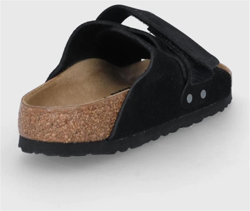 Birkenstock Suede Kyoto Sandalen met Verstelbare Sluiting Zwart Dames - Foto 11