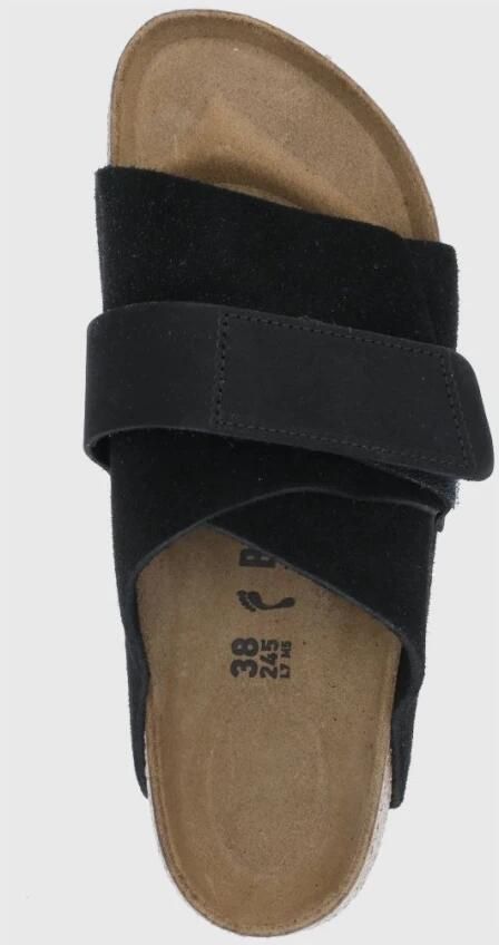 Birkenstock Suede Kyoto Sandalen met Verstelbare Sluiting Zwart Dames - Foto 13