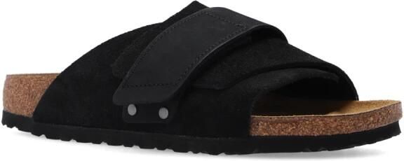 Birkenstock Suede Kyoto Sandalen met Verstelbare Sluiting Zwart Dames