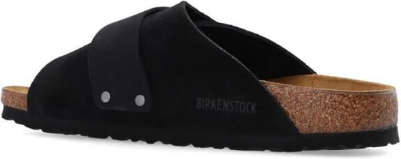 Birkenstock Suede Kyoto Sandalen met Verstelbare Sluiting Zwart Dames - Foto 2
