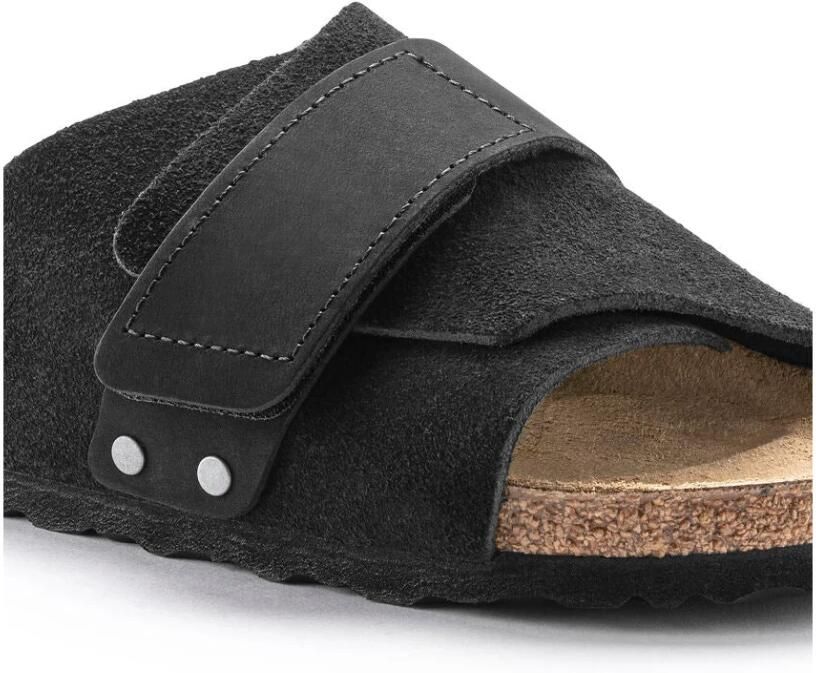 Birkenstock Suede Kyoto Sandalen met Verstelbare Sluiting Zwart Dames - Foto 6