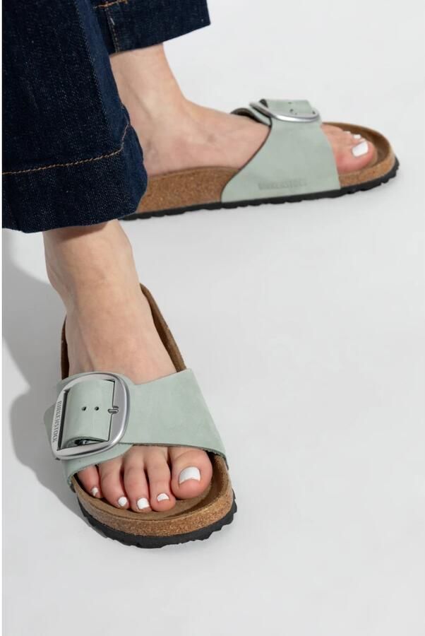 Birkenstock Madrid Big Buckle Nubuck Leren Sandalen