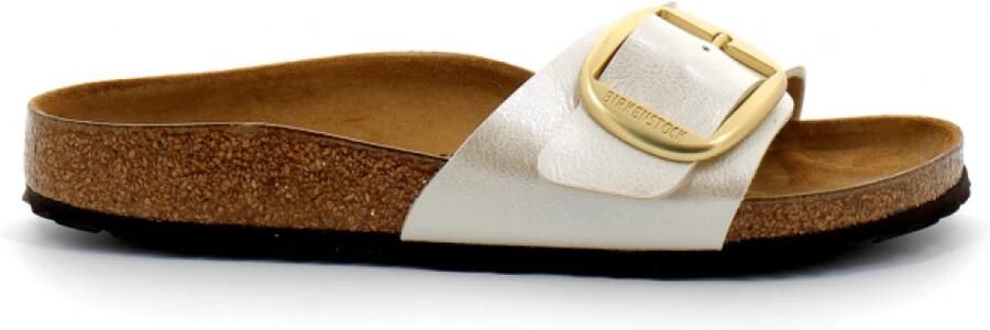 BIRKENSTOCK Slippers Dames Madrid Big Buckle Dames Maat: 40 Materiaal: Leer Kleur: Wit - Foto 16