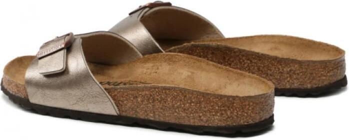 Birkenstock Madrid Dames Slippers Graceful Taupe Narrow fit | Taupe | Imitatieleer - Foto 5