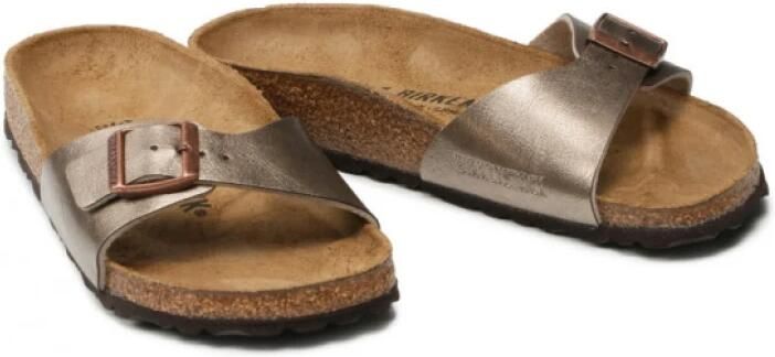 Birkenstock Madrid Dames Slippers Graceful Taupe Narrow fit | Taupe | Imitatieleer - Foto 2