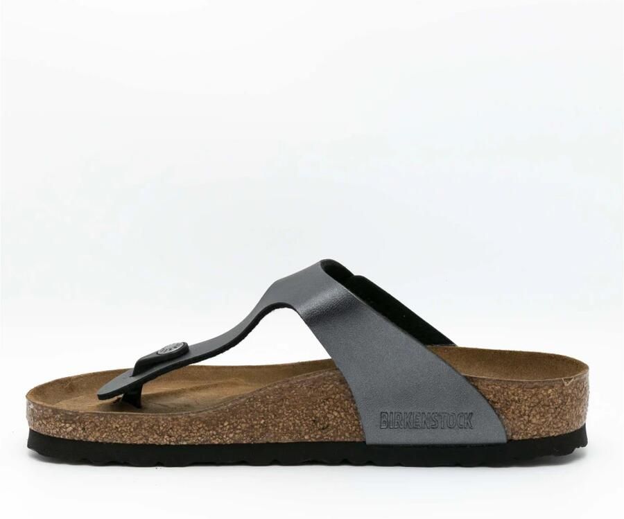 Birkenstock Gizeh Dames Slippers Metallic Black Regular fit | Zwart | Imitatieleer - Foto 3