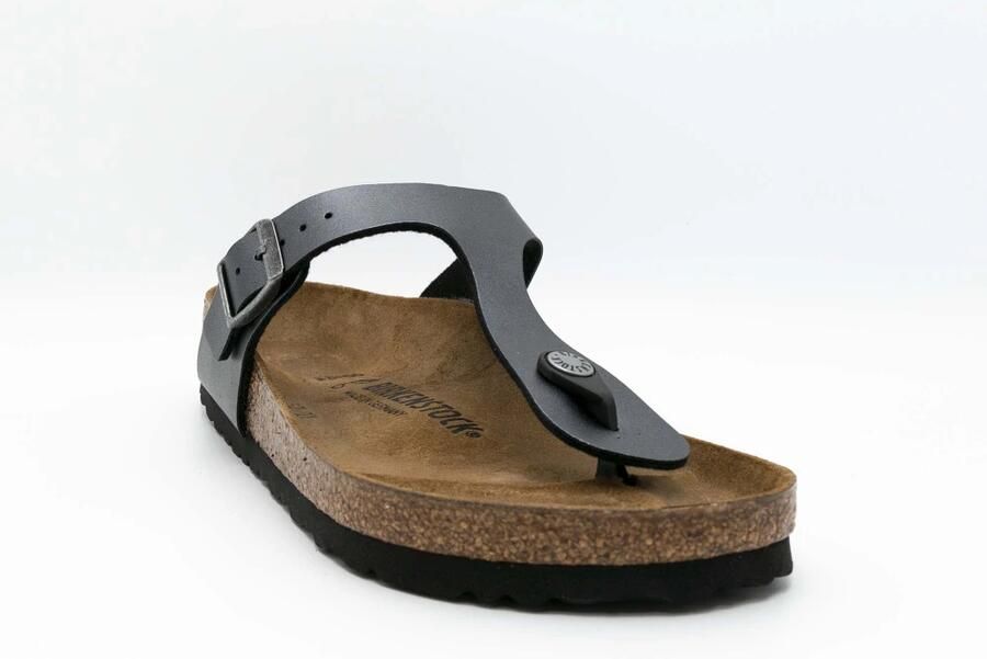 Birkenstock Gizeh Dames Slippers Metallic Black Regular fit | Zwart | Imitatieleer - Foto 5