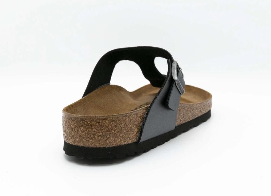 Birkenstock Gizeh Dames Slippers Metallic Black Regular fit | Zwart | Imitatieleer - Foto 4