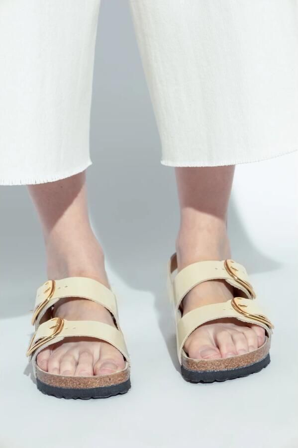 Birkenstock Verstelbare Beige Sandalen met Metalen Gespen - Foto 2