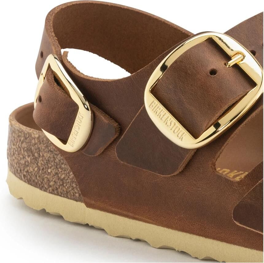 BIRKENSTOCK Sandalen Dames Milano Big Buckle Leer Cognac - Foto 6