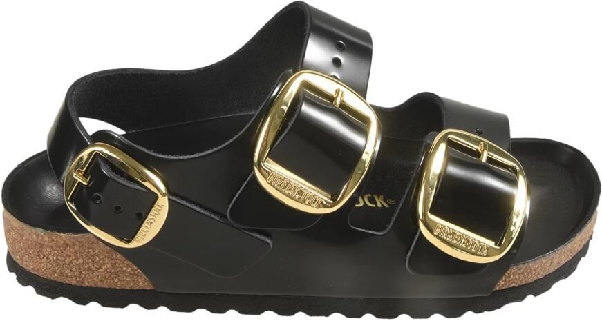 Birkenstock Milano Shine Zwarte Sandalen