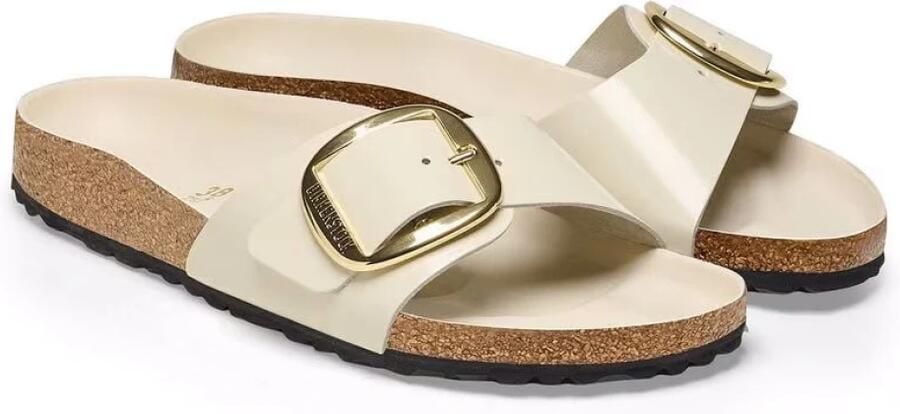 Birkenstock Madrid Big Buckle Natuurlijk Leder Patent Sandalen - Foto 3