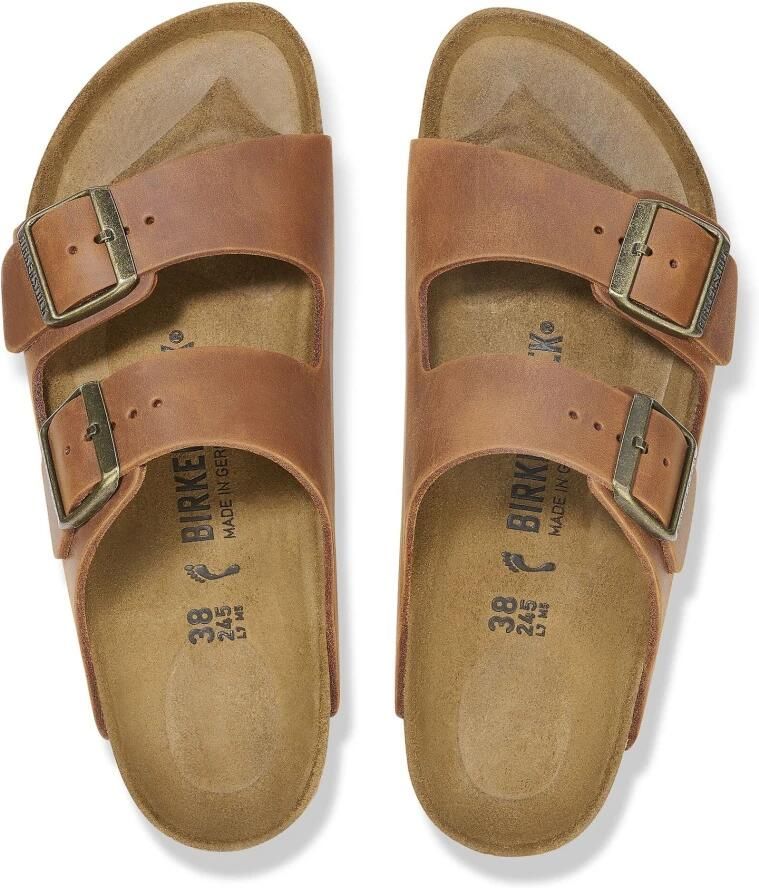 Birkenstock Arizona Natural Leather Oiled Narrow Fit Cognac - Foto 3