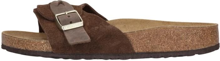 BIRKENSTOCK Slippers Dames Oita Braided Suède Bruin