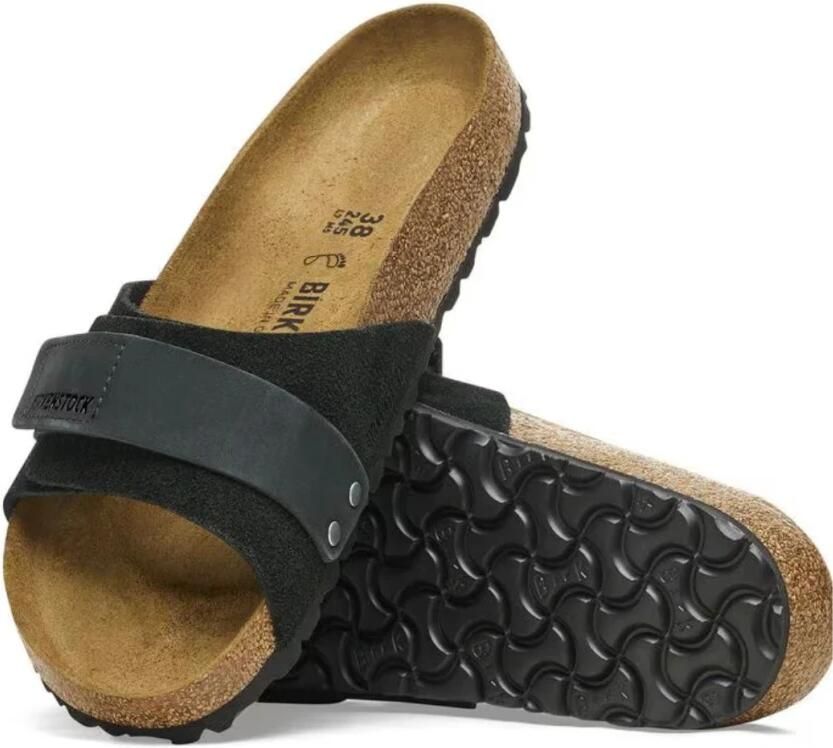 Birkenstock Casual Leren Sandaal met Verstelbare Sluiting Black Dames - Foto 3