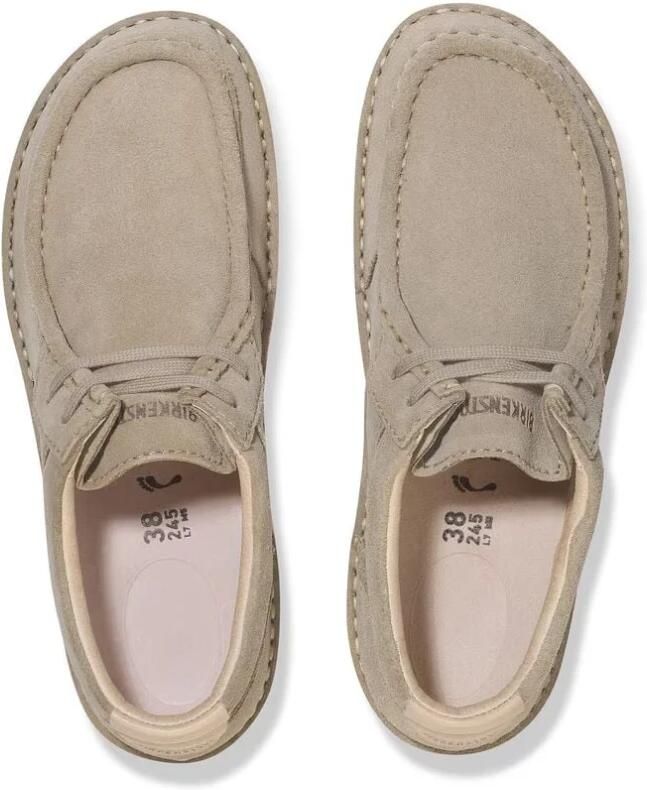Birkenstock Beige Platte Schoenen Handgemaakte Suède Mocassin - Foto 2