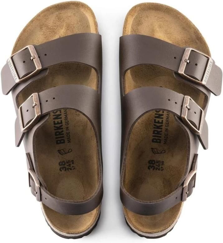 Birkenstock Milano Sandalen Dark Brown Regular-fit Bruin Imitatieleer - Foto 8