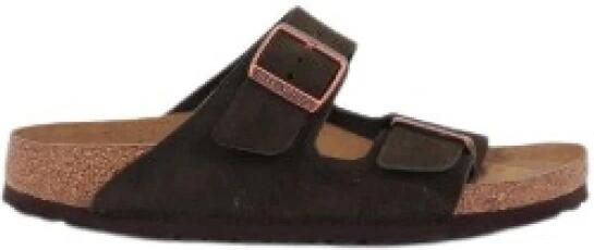 Birkenstock Platte sandalen Arizona Soft Footbed Suede Narrow Mocha - Foto 3