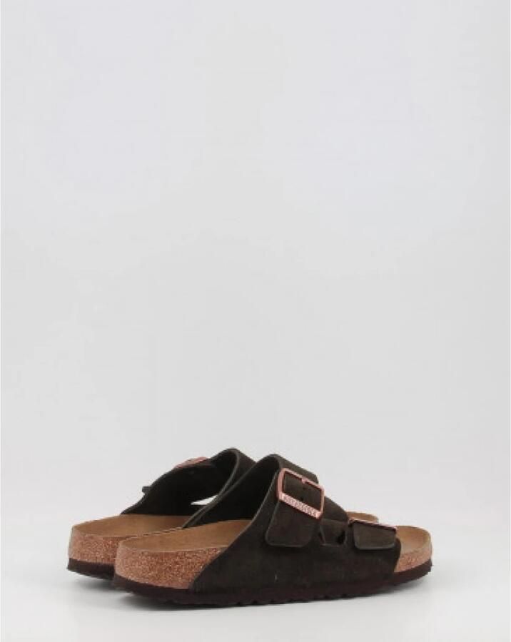 Birkenstock Platte sandalen Arizona Soft Footbed Suede Narrow Mocha - Foto 4