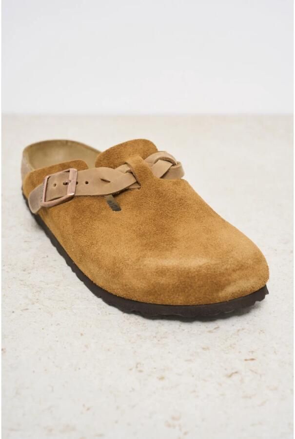 Birkenstock Gevlochten Suède Leren Muiltjes Brown Dames - Foto 2