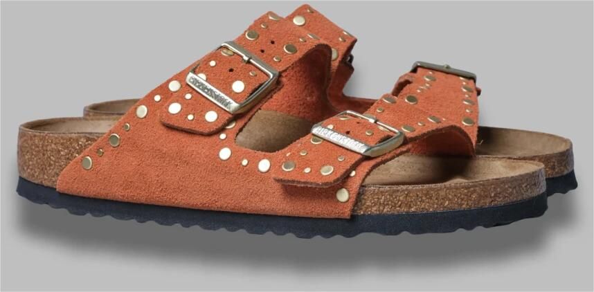 BIRKENSTOCK Teenslippers Dames Arizona Rivet Border Maat: 35 Materiaal: Suède Kleur: Oranje - Foto 3