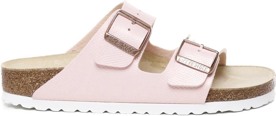 Birkenstock "Sliders; in roze synthetische stof"; Roze Dames