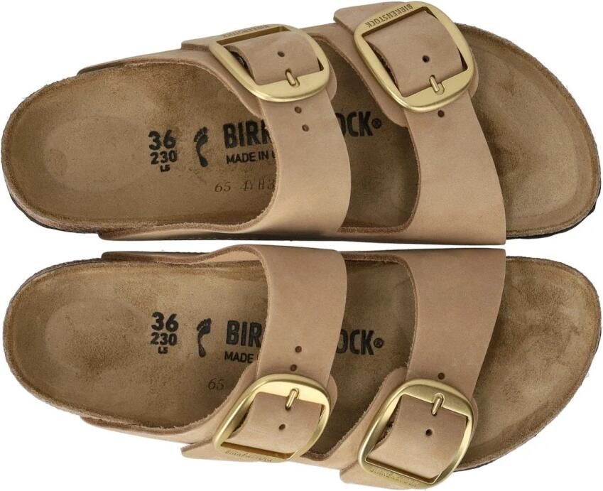 BIRKENSTOCK Slippers Dames Arizona Big Buckle Maat: 39 Materiaal: Nubuck Kleur: Beige - Foto 4