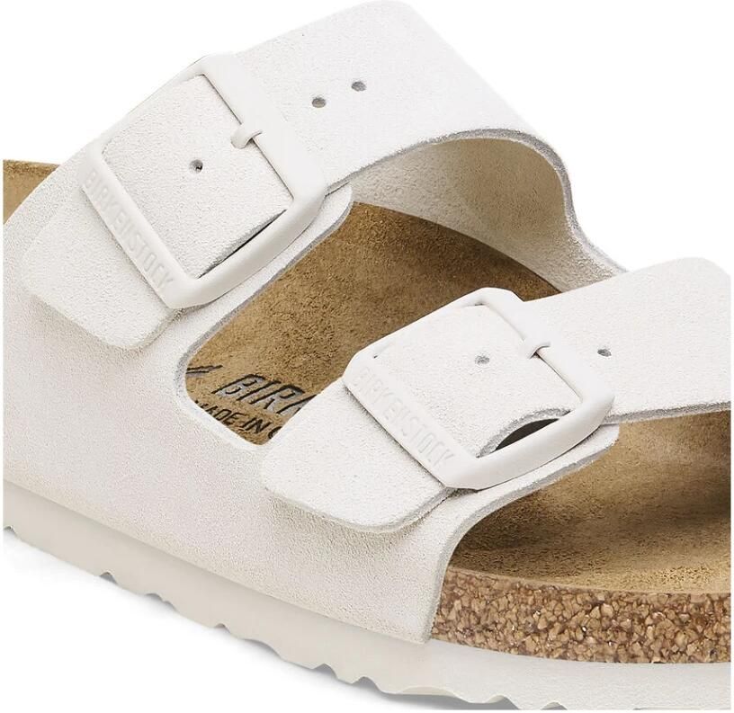BIRKENSTOCK Slippers Arizona Suède Wit - Foto 3