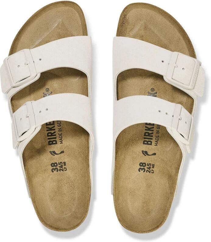 BIRKENSTOCK Slippers Arizona Suède Wit - Foto 4