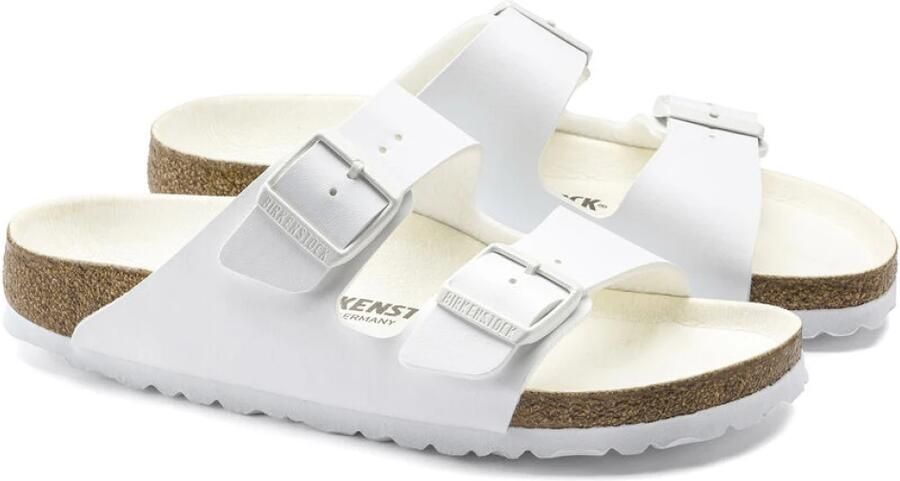 Birkenstock Arizona Slippers Triple White Narrow fit | Wit | Imitatieleer - Foto 4