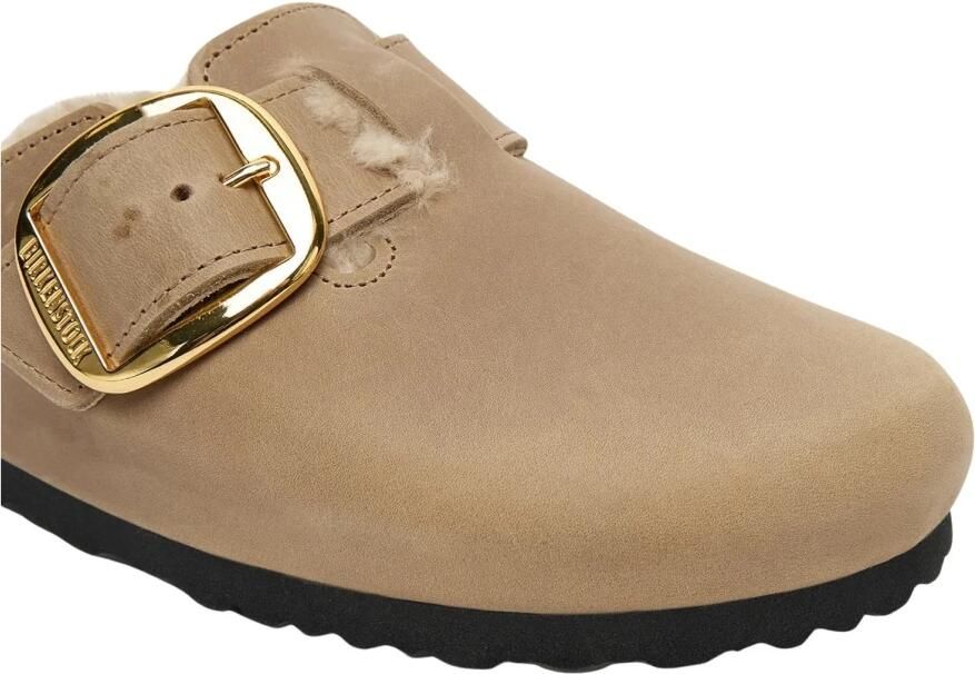 BIRKENSTOCK Instappers Dames Boston Big Buckle Nubuck Beige - Foto 13