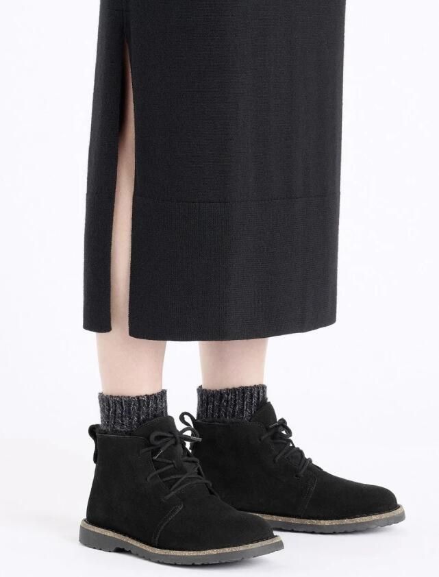 Birkenstock UPPSALA CHUKKA SHEARLING SUEDE Hoge sneakersHoge sneakersVeterbootsDames veterschoenenDames sneakersVrije tijd half-hoogHalf-hoge schoenenHeren veterschoenHeren sneakers Zwart - Foto 3