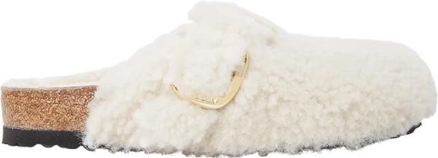 Birkenstock Shearling Teddy Klompen met Gesp Beige Dames