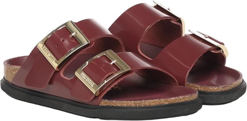 Birkenstock Shine Zinfandel Leren Sandalen