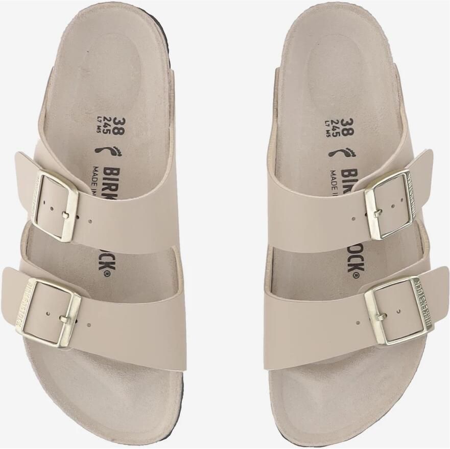 Birkenstock 's Arizona BS Birko-Flor Triples Sandalen Narrow beige - Foto 6