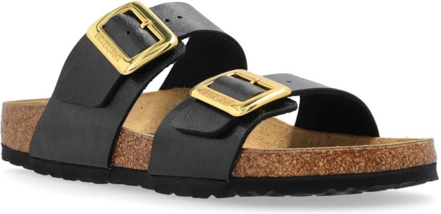 BIRKENSTOCK Slippers Dames Sydney Cushion Buckle Leatherlook Zwart - Foto 8