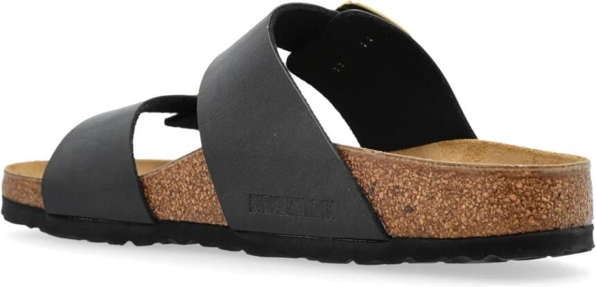 BIRKENSTOCK Slippers Dames Sydney Cushion Buckle Leatherlook Zwart - Foto 9