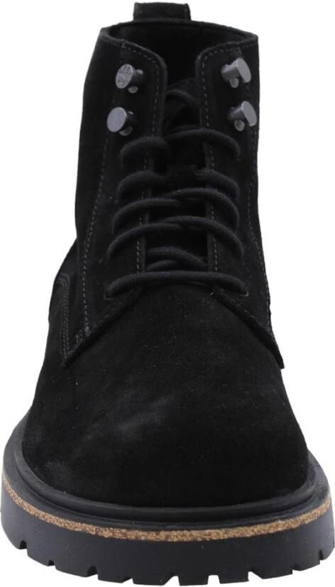 Birkenstock HIGHWOOD LACE MID SUEDE LTHR Heren sneakers Heren veterschoenVrije tijd half-hoog Zwart