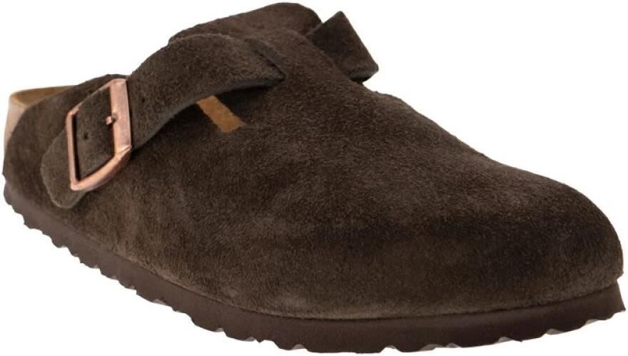 Birkenstock Mokka Suède Sandaal Boston Stijl Brown