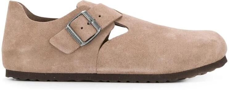 Birkenstock Taupe Bruin Suède Gespte Loafers - Foto 2