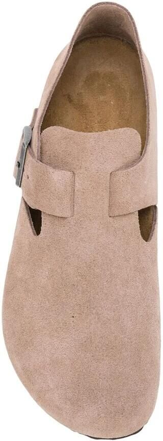 Birkenstock Taupe Bruin Suède Gespte Loafers