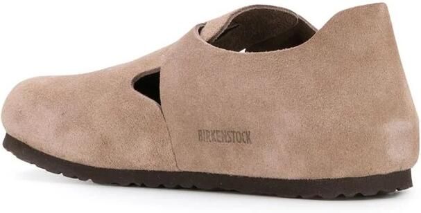 Birkenstock Taupe Bruin Suède Gespte Loafers - Foto 3