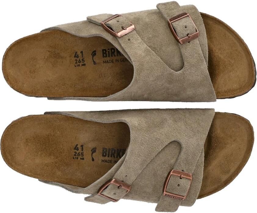 Birkenstock Suède Kurk Sandalen Verstelbare Gesp Sluiting Beige Heren - Foto 3