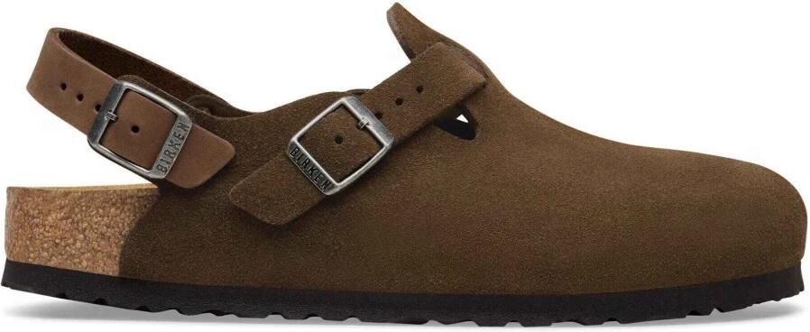 Birkenstock Klompen Boston Suede Leather Unisex Brown