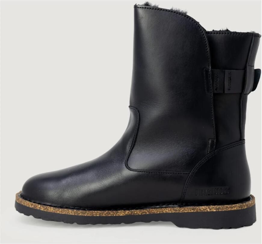 Birkenstock Zwarte Winterlaarzen met Warme Voering Zwart Dames