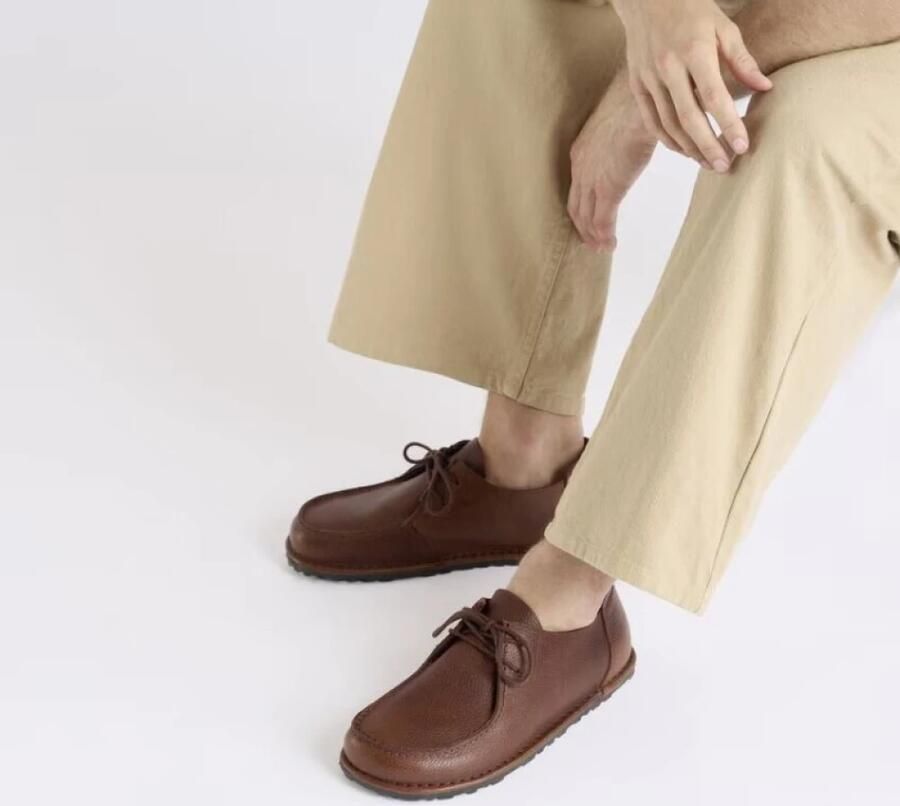 Birkenstock UTTI LACE NATURAL LEATHER Vrije tijdsschoenen Heren veterschoen Heren sneakersCasual Bruin - Foto 4