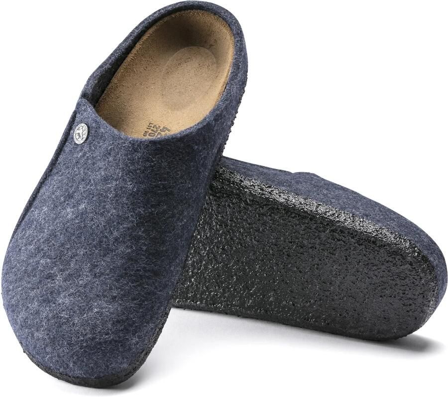 Birkenstock Pantoffels Andermatt Wolvilt Sloffen Standaard Blauw Regular