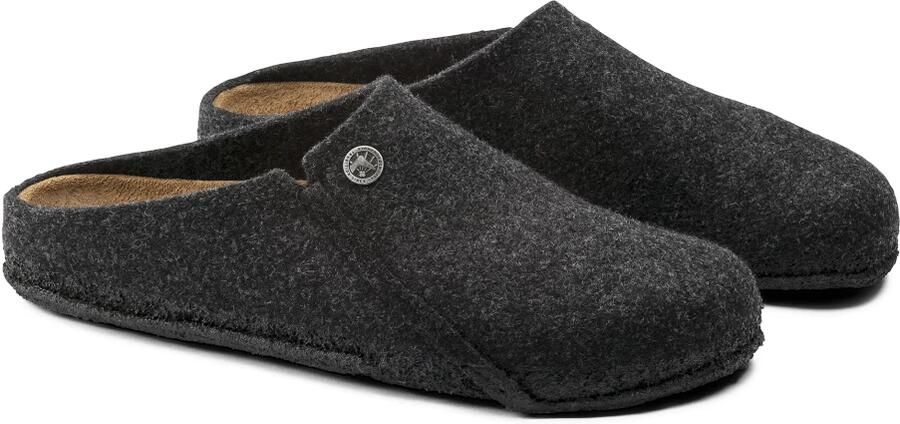 Birkenstock Zermatt Pantoffels Anthracite Regular fit | Zwart | Wolvilt - Foto 2