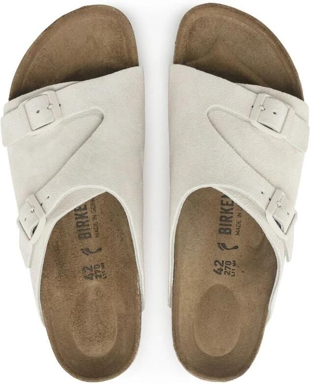 BIRKENSTOCK Slippers Zurich Maat: 38 Materiaal: Suède Kleur: Wit - Foto 3
